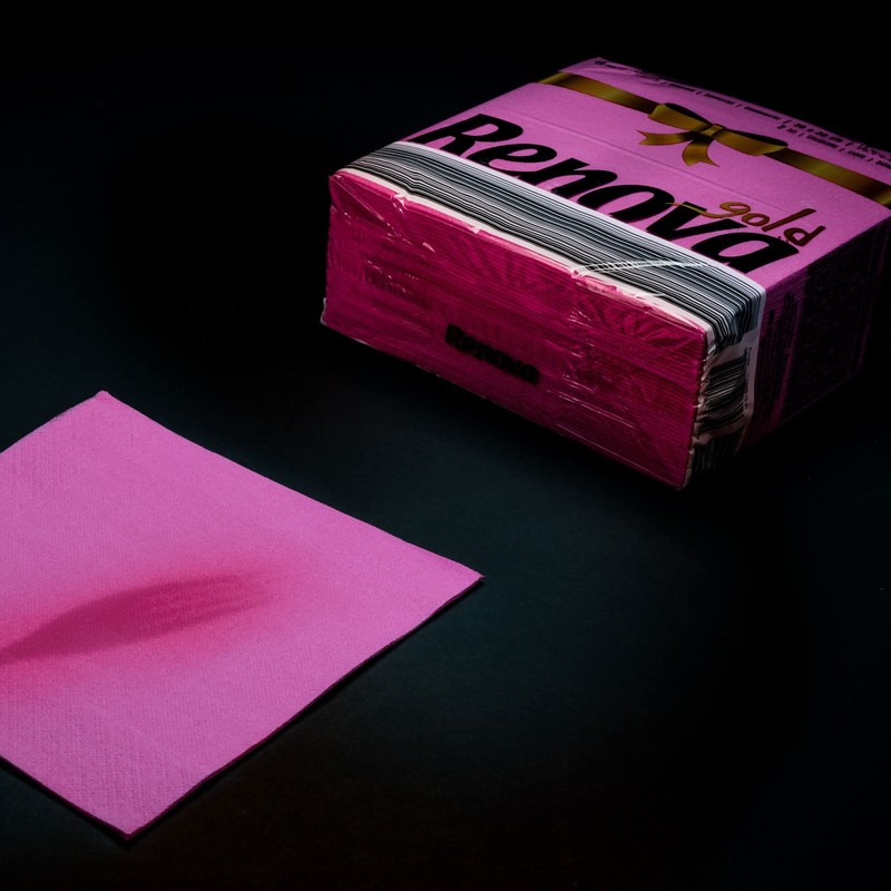 Renova Papierservietten, Fuchsia, 40 Servietten, groß, 2-lagig