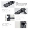 Yitre Bedroom Door Lock Set, Universal Black Door Handle Lock