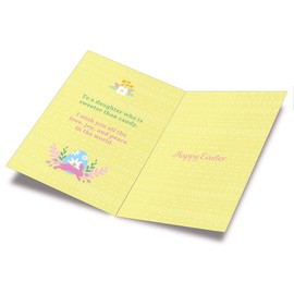 Prime Greetings Daughter Easter Card, Made in America, Eco-Friendly, Thick Card Stock with Premium Envelope 5in x 7.75in, Packaged in Protective Mailer