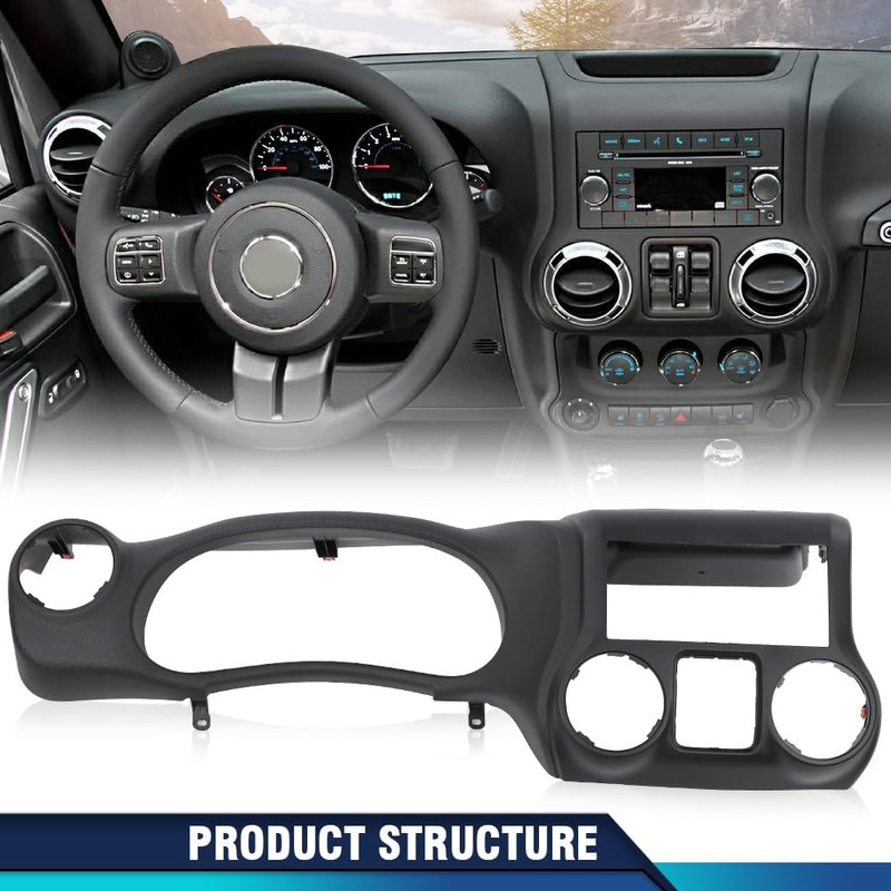 PIT66 Dash Instrument Cluster Trim Panel Bezel Compatible with 2011