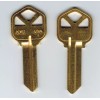 Kwikset KW1 Brass Key Blank X2