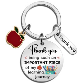 Cxulquvs Teacher Appreciation Gifts Best Thank You Keychain for Teachers Unique Birthday Thanksgiving Christmas Gifts for Women Special End of The Year Teacher Gift