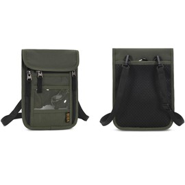 Croogo Travel Passport Wallet RFID Blocking Passport Holder Neck Pouch for Women Men with Adjustable Strap,Army Green-HZB01