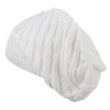 Stripe Patterned Deep Vintage Beanie - White OSFM