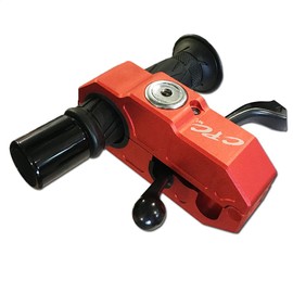 CPC Racing Anti-Theft Grip/Handlebar Lock, 120db Alarm for Motorcycles, Cars, ATV's, UTV's, Side by Side's, Snowmobiles, Scooters, Mopeds, Bicycles and More (Red)