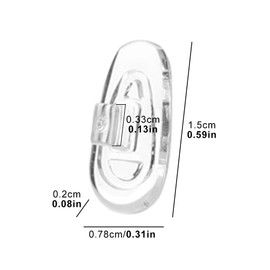 Nasenpolster zum Einschieben von Brillen, Silikon, Nasenstützkissen, Anti-Rutsch-Pad, verhindert das Herunterrutschen, klar, weich, flexibel, Komfort, leicht, Reparatur für Sonnenbrillen mit