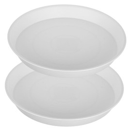 SUPVOX 2pcs Bird Feeding Basin Bird Water Bowls Outdoor Bird Feeder Accessories Round Bird Bowls Water Bowls Inserts Replacement Bird Feeding Trays Bird Feeder Dish Water Dish Pp White