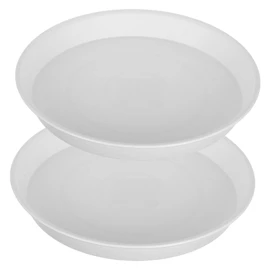 SUPVOX 2pcs Bird Feeding Basin Bird Water Bowls Outdoor Bird Feeder Accessories Round Bird Bowls Water Bowls Inserts Replacement Bird Feeding Trays Bird Feeder Dish Water Dish Pp White