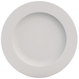 Ornamin Model 1203 Flat Melamine/Camping, Sturdy Plastic, Side, Breakfast Plate, White, Ø 22 cm