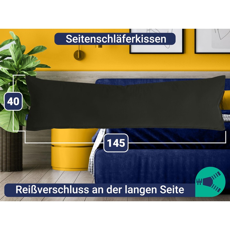 Marie´s Home Velvety Soft Cushion Covers for Side Sleeper Pillow