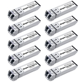 10GBASE-LR SFP+ Module, 10G 1310nm Single Mode SFP LC Fiber Optic Transceiver, SFP+ Up to 10km Range, Compatible with Cisco SFP, Meraki, Ubiquiti, Mikrotik, Fortinet, TP-Link（10 Pack）
