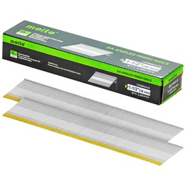 meite 1-1/2 Inches DA Nails, 2,400 Counts, 15 Gauge Angled Finish Nails 34-Degree in Galvanzied Perfect for Trims Works, Crown Moldings, Finishing Works and DIY Projects