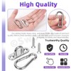 Swpeet 16 Pcs M5 Oval Stainless Steel Ceiling Hooks Kit