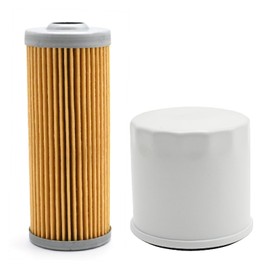 laffoonparts M806418 MIU804763 Fuel Filter and Oil Filter Kit, Replacement for John Deere 1023E 1025R HPX Diesel Gator X495 X740 X748 Mower Tractor, Replaces M801101 MIU804763