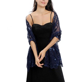 Cslbiuni Women’s Moon Star Pashmina Wrap for Evening Wedding Dress Silk Sheer Bridal Bridesmaid Shawl