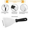 Professional Triangular Spatula - Pasta Cutter Scraper with Handle, Stainless