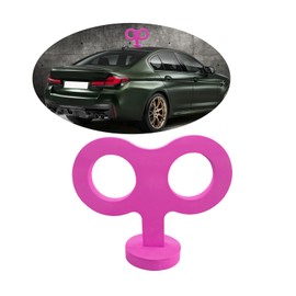 Dickno Car Wind Up Key Sticker, 3D Cute Clockwork Wind Up Key for Car Back and Roof Decoration, Creative Auto Body DIY Ornament, Universal Vehicle Exterior Decorative Accessories (Rose Red)