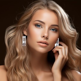 12 Pairs Vintage Geometric Druse Crystal Drop Dangle Earrings Ethnic Style Vintage Boho Jewelry Waterdrop Earrings Jewelry Set for Women (12 Pairs Boho-2)