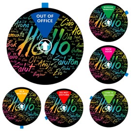 Privacy Door Sign, Do Not Disturb/Come in Welcome/Out of Office/in a Meeting/Back Soon/Working Remotely Sign, That Lets Others Know Whether You're Available Or Not For Office (6inch) -Hello Graffiti