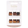 Solida Havana Hair Clips Small Shiny Pack of 6