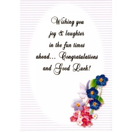 Good Luck Wishing You The Best Tulips Botanical Flowers Theme Greeting Card