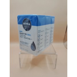 3 PACK Nivea Men Sensitive Cool Cooling Post Shave Balm Soothes Skin 3.3oz Ea.