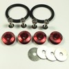 JDMSPEED Red Universal CNC Billet Bumper Trunk Quick Release Fastener