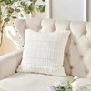 BYTIDE Embossed Stripe Luxury Faux Fur Decorative Throw Pillow Cover