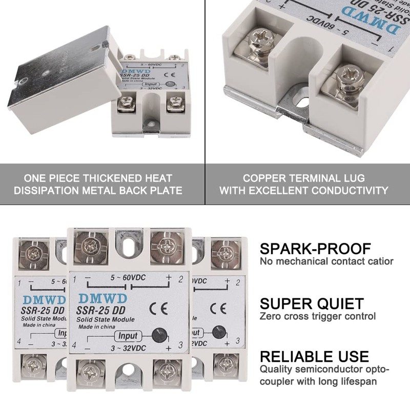 SSR-25DD Solid State Relay DC to DC (Input 3-32V DC