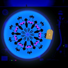 For Technics, For Audio-Technica, For Denon, For Numark, For Pioneer, For Stanton, For Reloop Eye Lashes Turntable Slipmat GLOW BLACKLIGHT 12 inch for DJ Vinyl LP