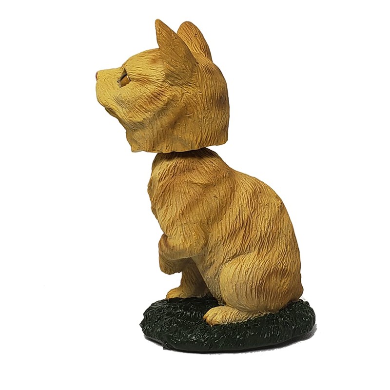 Animal Den Tabby Cat Bobblehead Figure Statue Gift for Car