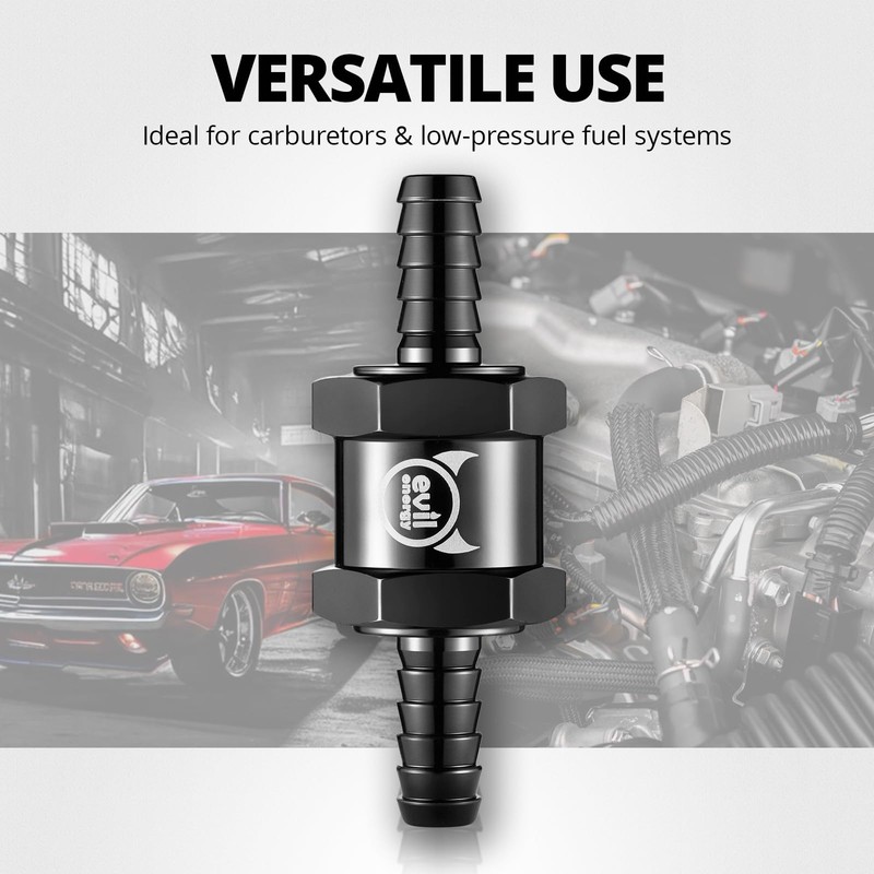 EVIL ENERGY 1/4" Fuel Check Valve One Way Inline Non