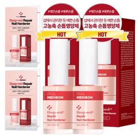 Paul Madison Deep Red + Mini Instruction Manual, 15ml, 2 Repair Nail Nutrients / 폴메디슨 딥레드 + 미니 사용 설명서, 15ml, 리페어손톱영양제 2개
