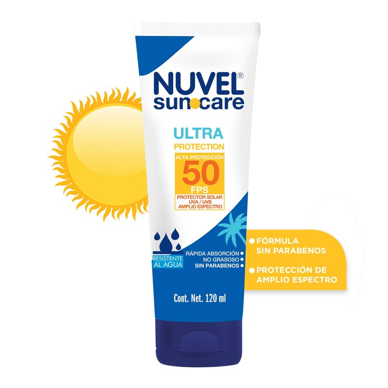 Nuvel SunCare Protector Solar para Cara y Cuerpo, 50 FPS