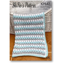 Crochet Pattern for Babies Blanket, in Two Sizes, Make It in Double Knitting, Small 54cm X 54cm Large 69cm X 76cm, Baby’s Blanket Crochet Pattern, CP642