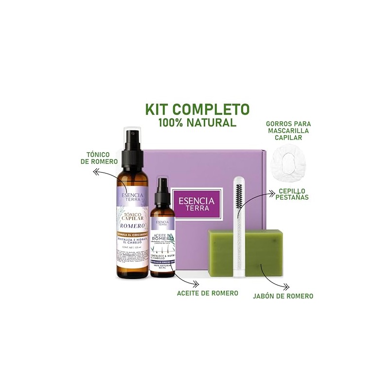 kit de Aceite de romero + Tonico + jabon +