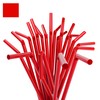 Flexible Plastic Drinking Straws - 7.75" x 0.23" (250, Red)