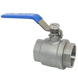 DAN SPEED 1-1/4" Female 316 Stainless Steel Full Port Ball Valve Vinyl Handle WOG1000 (1-1/4 inch)