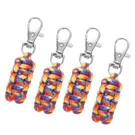 uxcell 4pcs Paracord Zipper Pulls, 3.1" Paracord Lanyard Keychain for Backpacks, Tents, Trolley Cases, Traveling Cases, Key, Jackets, Multicolor