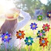 50pcs Plastic Rainbow Pinwheel,Windmill Party Pinwheels DIY Pinwheels Set for