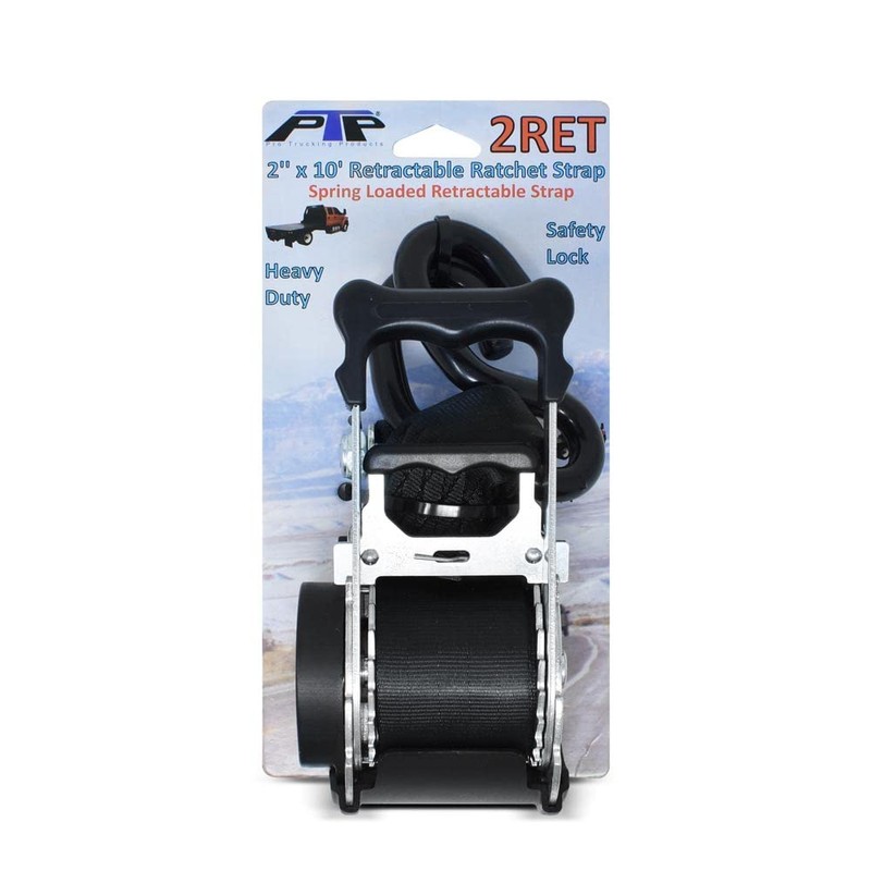 Pair of 2RET Heavy Duty 2" x 10' Retractable Ratchet
