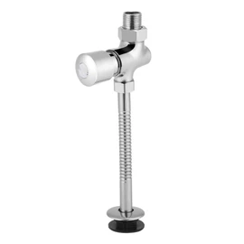 Urinal Valve, Toilet Urinal Flush Valve Button Type Manual Delay Automatic Shutoff for Urinal Water Pressure