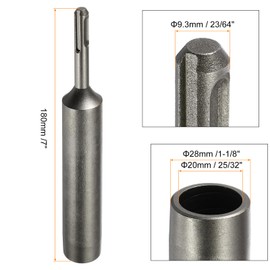 HARFINGTON 2pcs Plus SDS Ground Rod Driver 23/64" for 25/32" Ground Rods Driver Adapter Bits for Rotary Hammer Drill Tool 7" Long