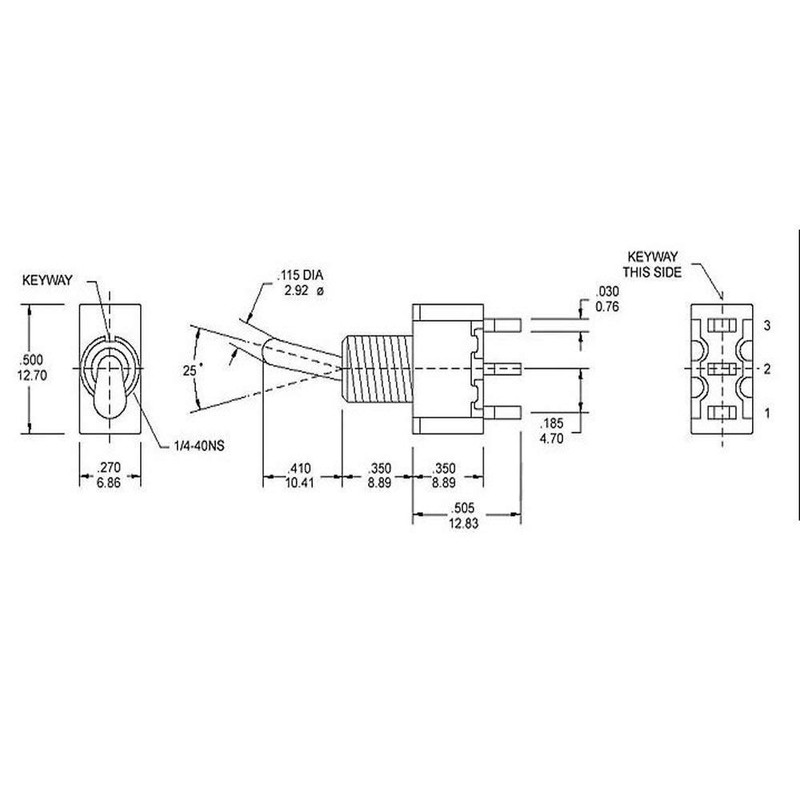 Hailege 10pcs AC 125V 6A Amp ON/ON 6 Terminals 2