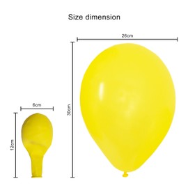 Joyloons YELLOW BALLOONS 100 UNITS 28 cm yellow biodegradable natural latex balloons, ideal party decoration for birthday, graduation, wedding, anniversary, baby shower. Made in Spain.