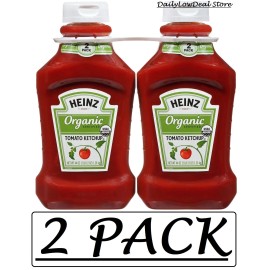 Heinz 2 PACK - Heinz Organic Certified Tomato Ketchup 44 oz Each (Total 88 oz)