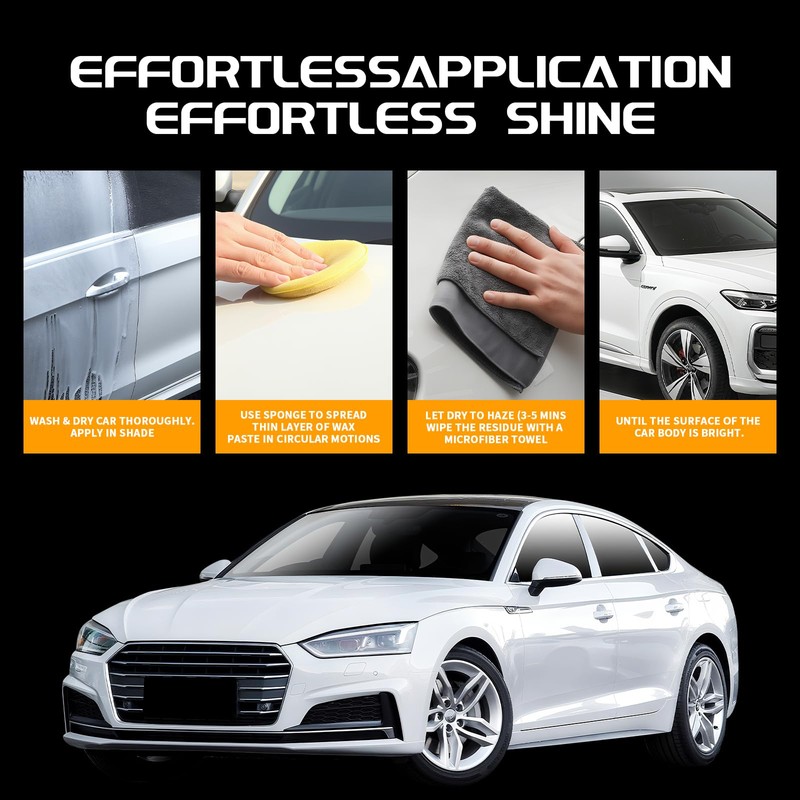 WEICA Car Wax for Light & Metallic Cars | White,