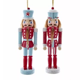 Kurt Adler Retro Mint Nutcracker Ornaments set of 2