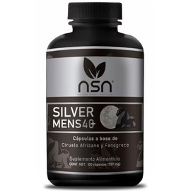 NSN | Silver Mens | Suplemento para hombres 40+ Salud de Próstata | Ciruelo Africano, Ginseng, Maca Negra | 100 Cápsulas
