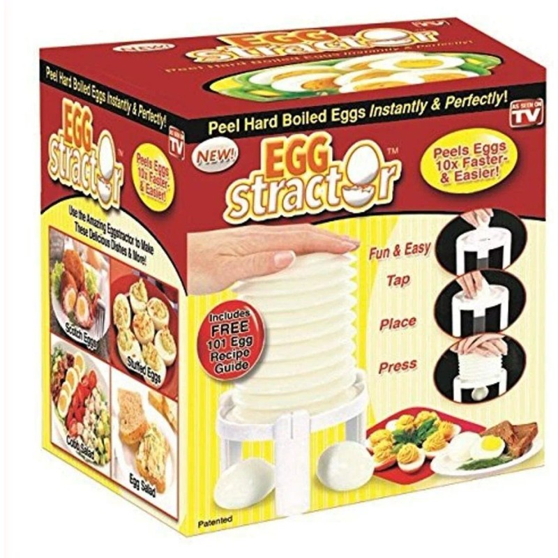 As Seen On TV Eggstractor Egg Peeler, White - As
